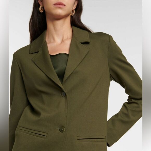 NWT MaxMara Leisure Cluny Viscose Jersey Blazer in Olive Green $425 size XXL - Picture 2 of 14
